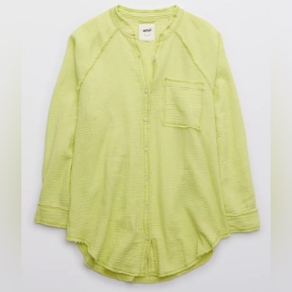 Aerie Pool to Party Swim Cover Up in Mint Colorway Women’s Oversized Top - Picture 2 of 5